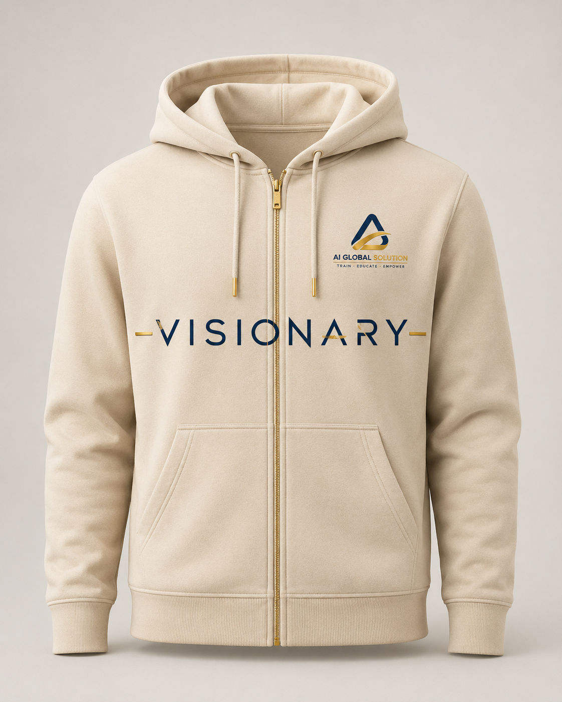 Visionary Cream Zip Hoodie